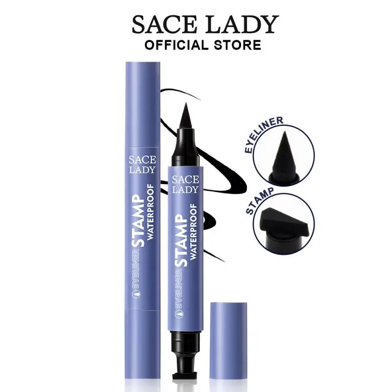 

SACE LADY Winged Eyeliner Waterproof Smudge-proof Double Head Seal Stamp Liquid Eye Liner Pen 2023 NEW
