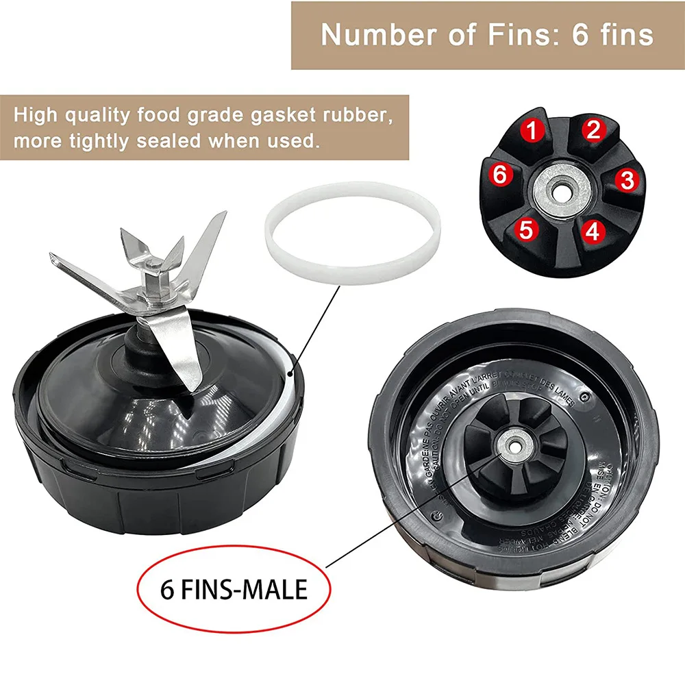 Лезвие блендера с 6 плавниками для Nutri Блендер ниндзя BL660 BL770 BL780 BL740 BL663CO