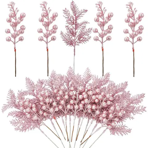 5 шт. Рождественские украшения блестящие ягоды