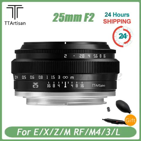 TTArtisan 25 мм F2 APS-C объектив камеры для Sony E Fujifilm X Nikon Z Canon M/RF Panasonic Olympus M4/3 Leica L mount Camera