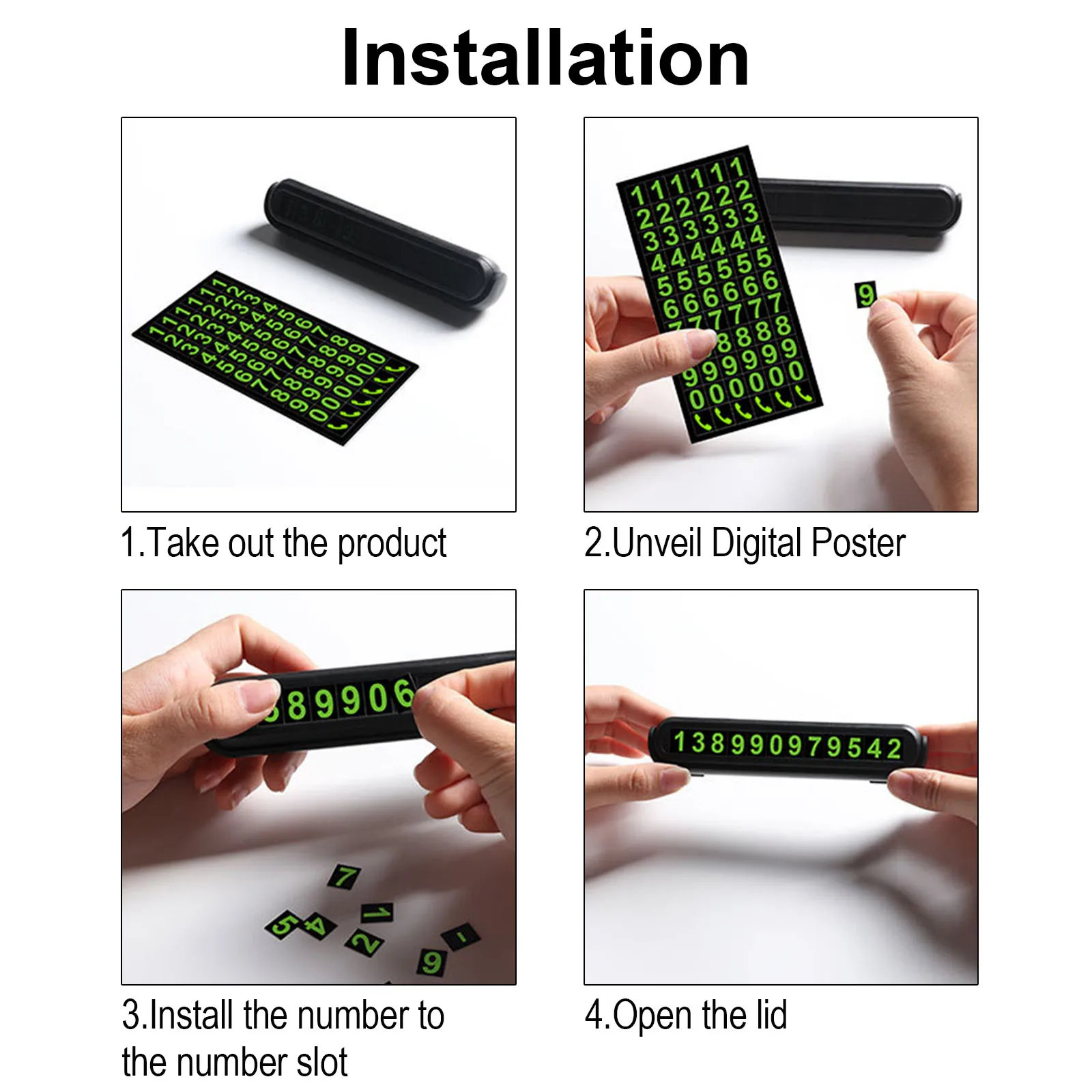Светящаяся карточка для временной парковки автомобиля автомобильная парковка