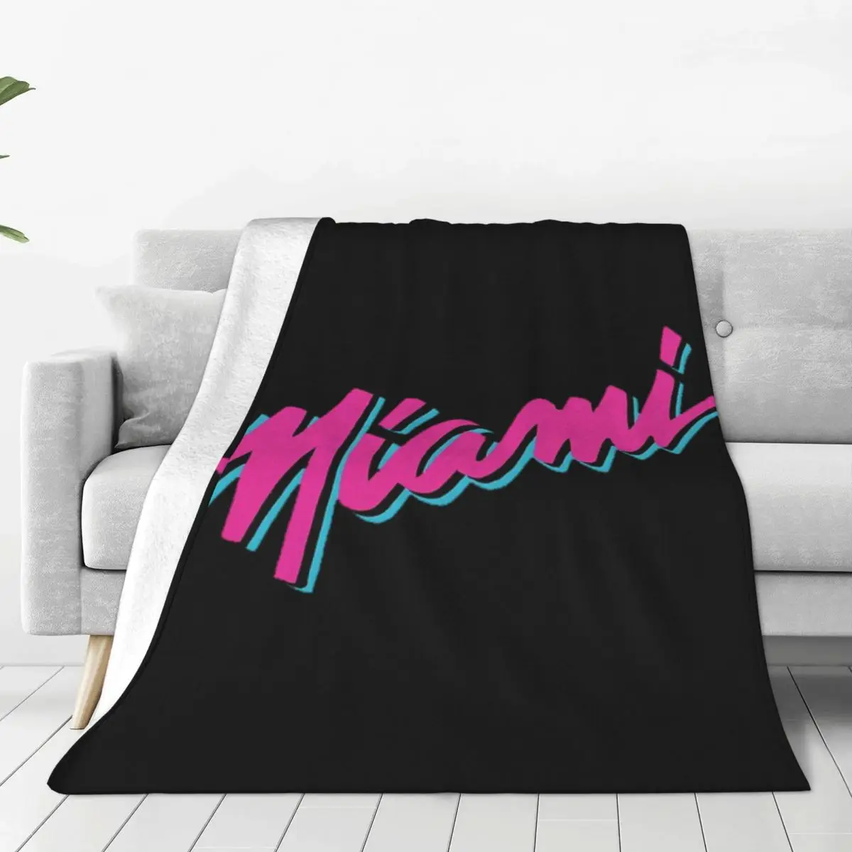 

Miami Vice Blanket Bedspread Bed Anime Double Bed Decor Sofa Blanket cool cute girl heart punk minimalist letter color contrast