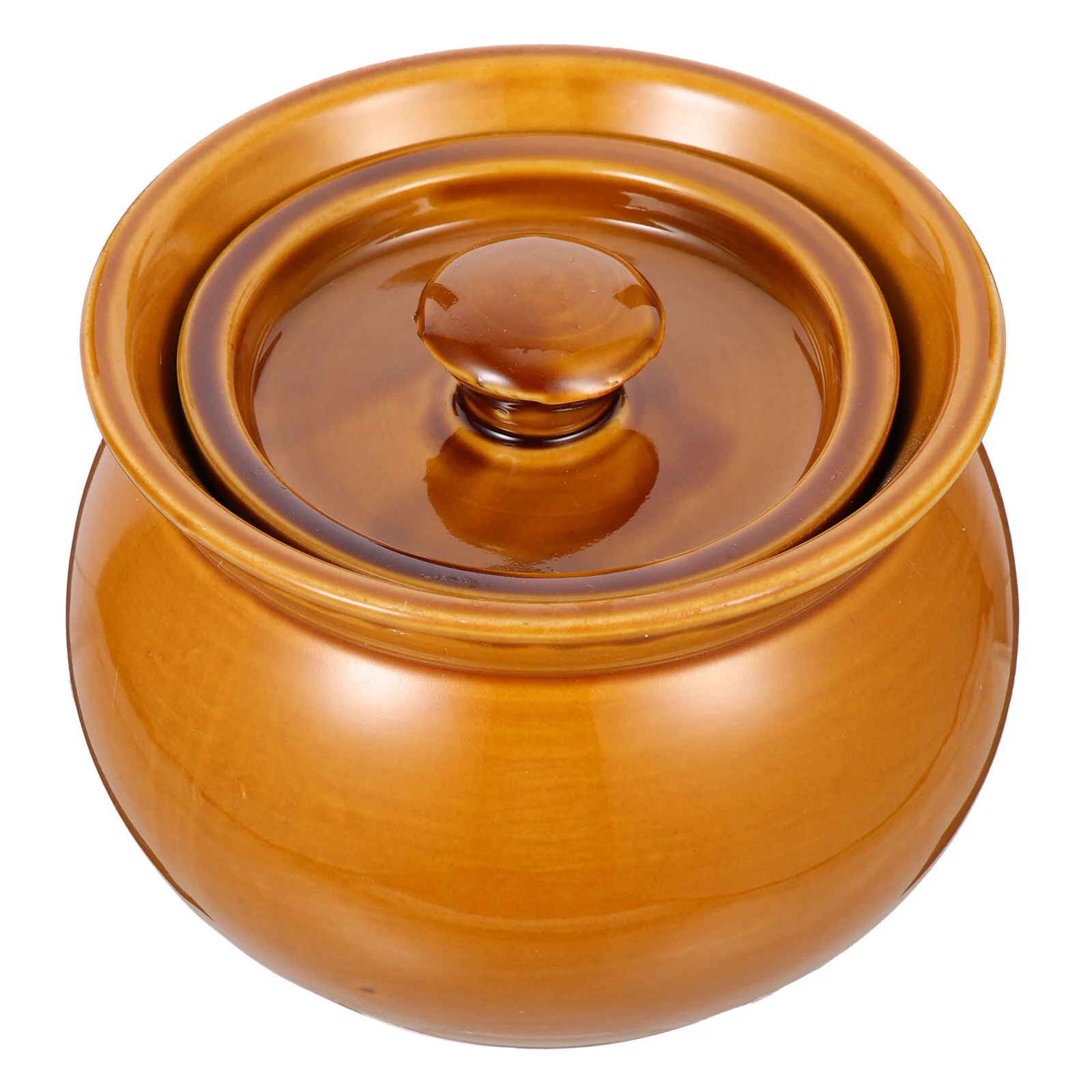 

Crock Household Ceramic Stew Pot Home Stewed Soup Jar Oven Safe Soup Bowls Tableware Steaming Bowl