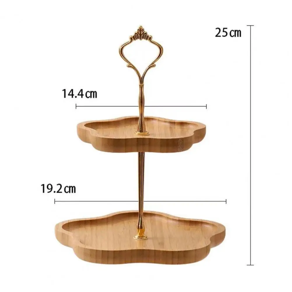 Бамбуковый деревянный сервировочный поднос многоуровневая тарелка с фруктами