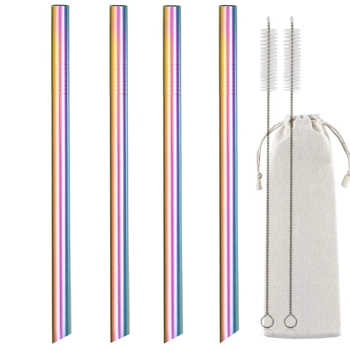 

Металлические соломинки LYthE 4 штуки