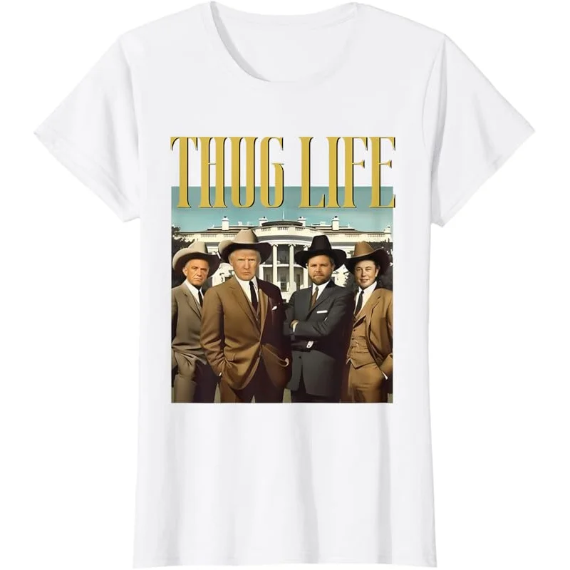 Футболка Элона Thug Life Trump Vance Kennedy