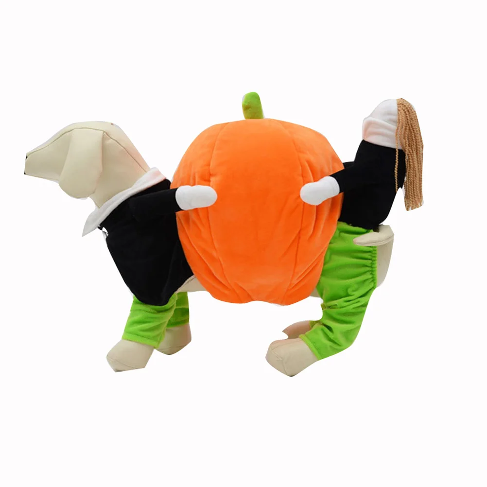 

Clothes Funny Pumpkin Costume Puppy Cat Carrying Pumpkin Fancy Costume Party Dressing for Christmas Gift
