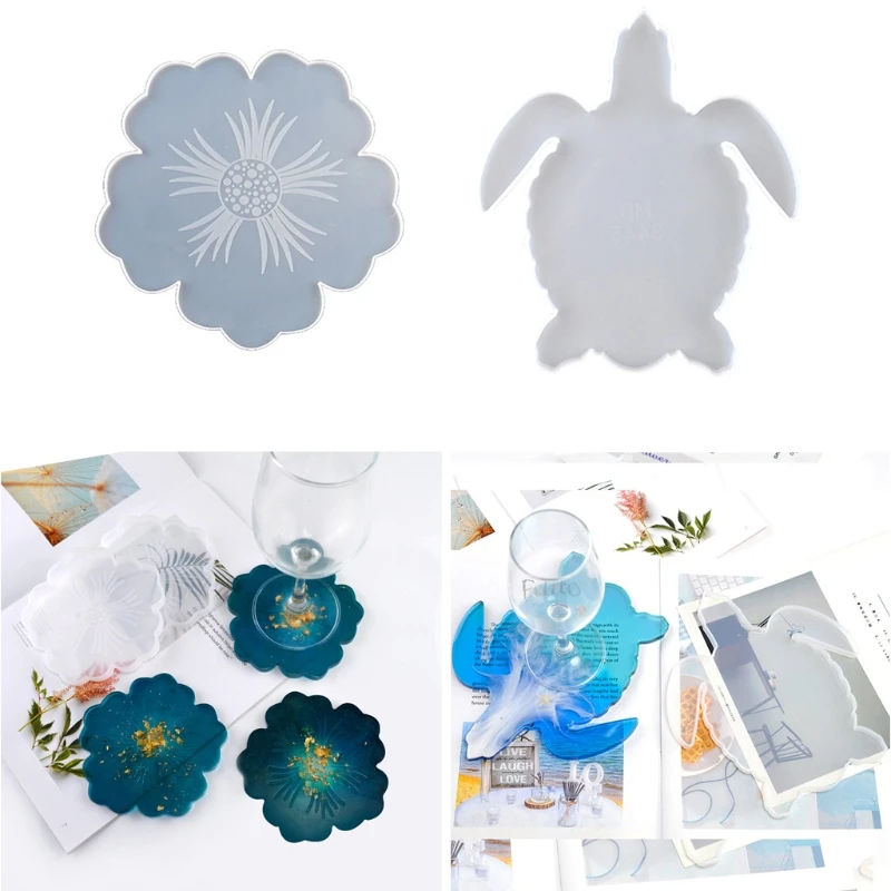 

2 шт., силиконовые формы, морские подставки для черепах, смоляные формы, силиконовые формы для литья цветов из эпоксидной смолы