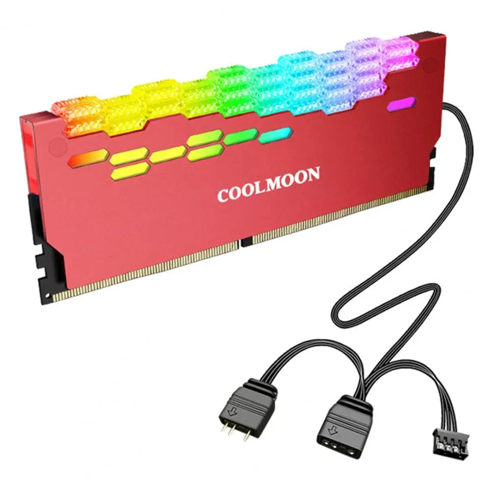 

Охладитель оперативной памяти Coolmoon Ra-2, высокоэффективный модуль памяти Argb 5 В, охладитель памяти настольного компьютера