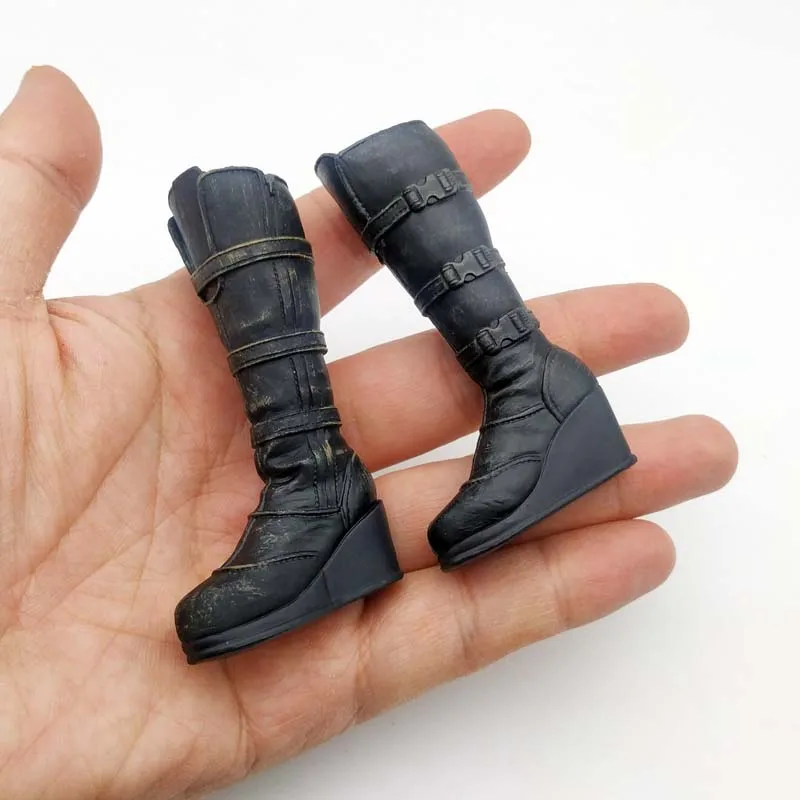 

1/6 Scale Female Soldier Trendy Middle Combat Boots Model for 12in Action Figures Detachable-Feet Doll AS028