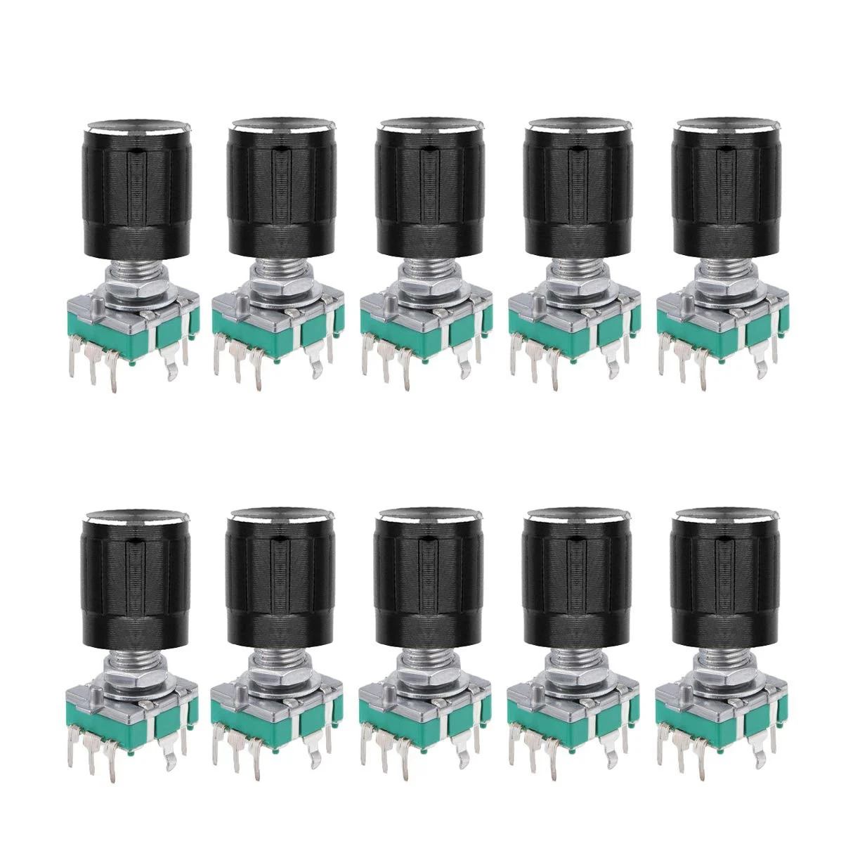 

(7 Pin 20MM)10 PCS 360 Degree EC11 Rotary Encoder Code Switch Digital Potentiometer with Caps