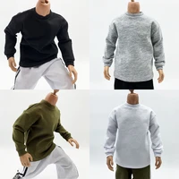 16 male crewneck sweatshirt streetwear hoodie men solid color sweatshirts hoodies for 12inch action figure model