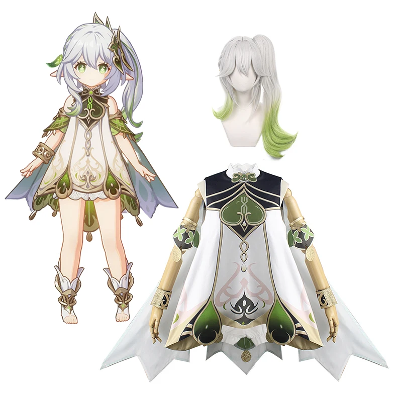 

Нахида, костюм для косплея, Хэллоуин, аниме геншин, ударопрочное платье, женская праздничная одежда, включая головной убор, короткие брюки