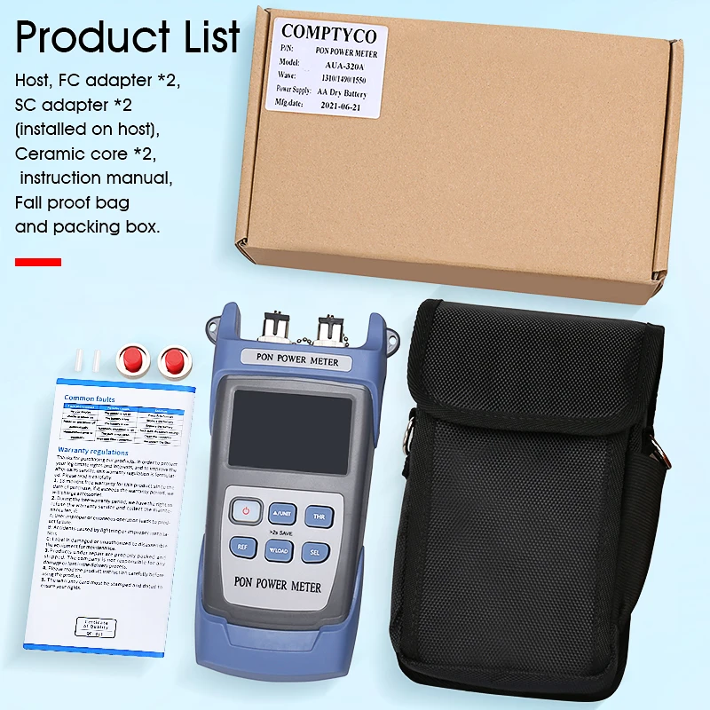 AUA-320A/U Handheld PON Optical Power Meter PON Network Detection Online Test PON Optical Power