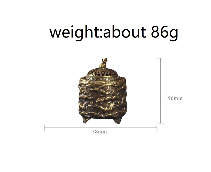 

Антикварная медная курильница в виде кошки