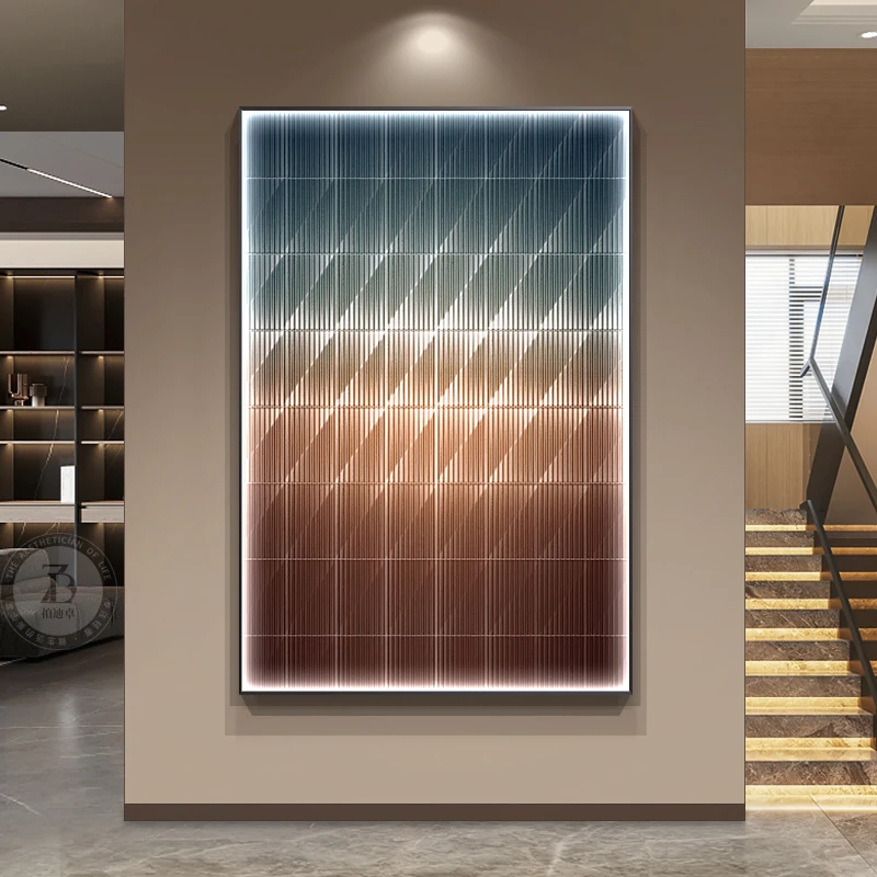 

Modern Premium Glowing Interior Painting LED Wall Hanging Lamp Photo For Living Room Entrance Bedroom Closet Bedside Decoration