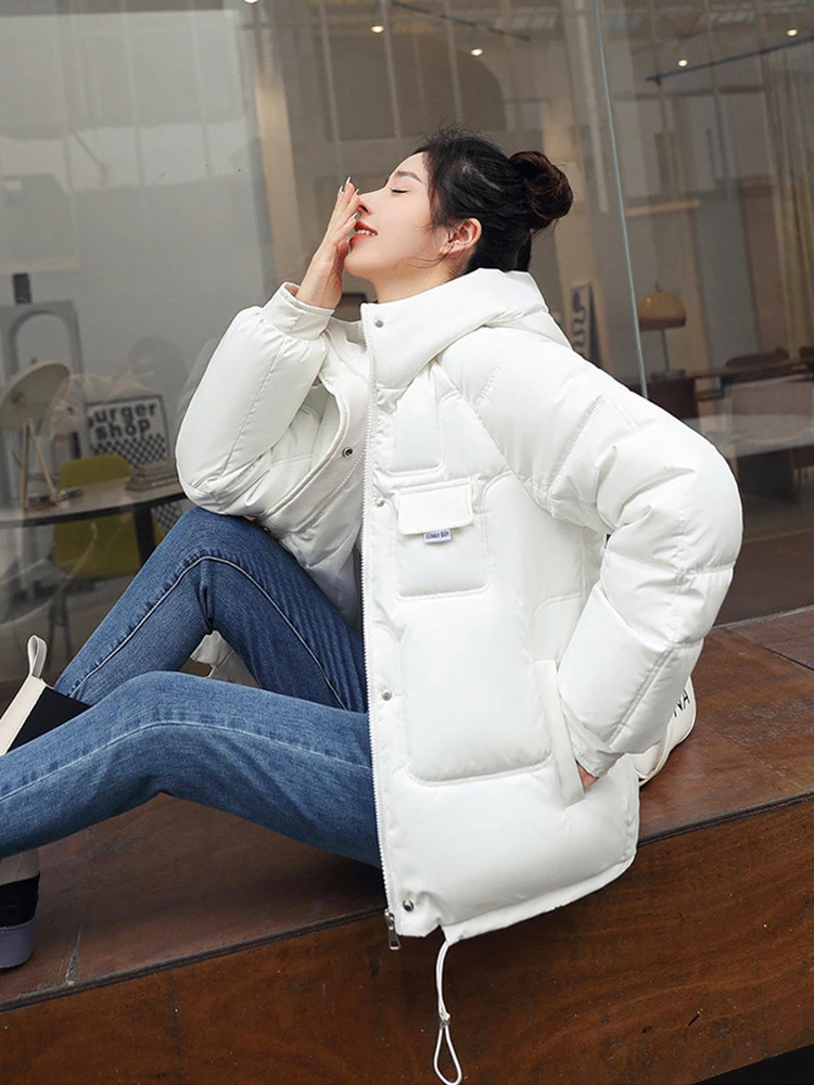 GOPLUS Winter Coat Women Thicken Padded Parkas Loose Warm Cotton Coat Winter Jacket Female Outwear With a Hat Coats and Jackets