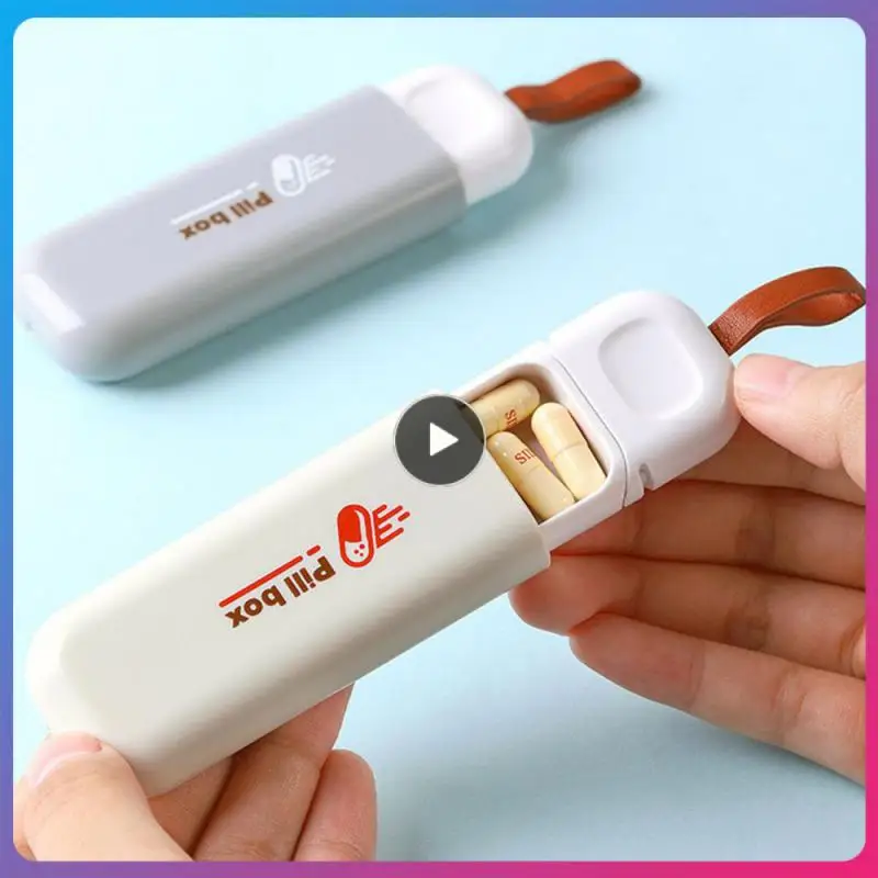 

Saving Space Compartment Medicine Container External Safety Lock Safe Non-toxic Portable Pill Box Household Accessories Portable