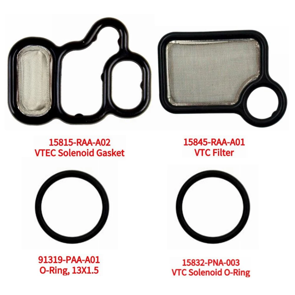 

4Pcs VTEC Solenoid Spool Valve Gasket Kit For Honda-Civic 2003-2007 15832PNA003 15845RAAA01 Motorbike Solenoid Gasket