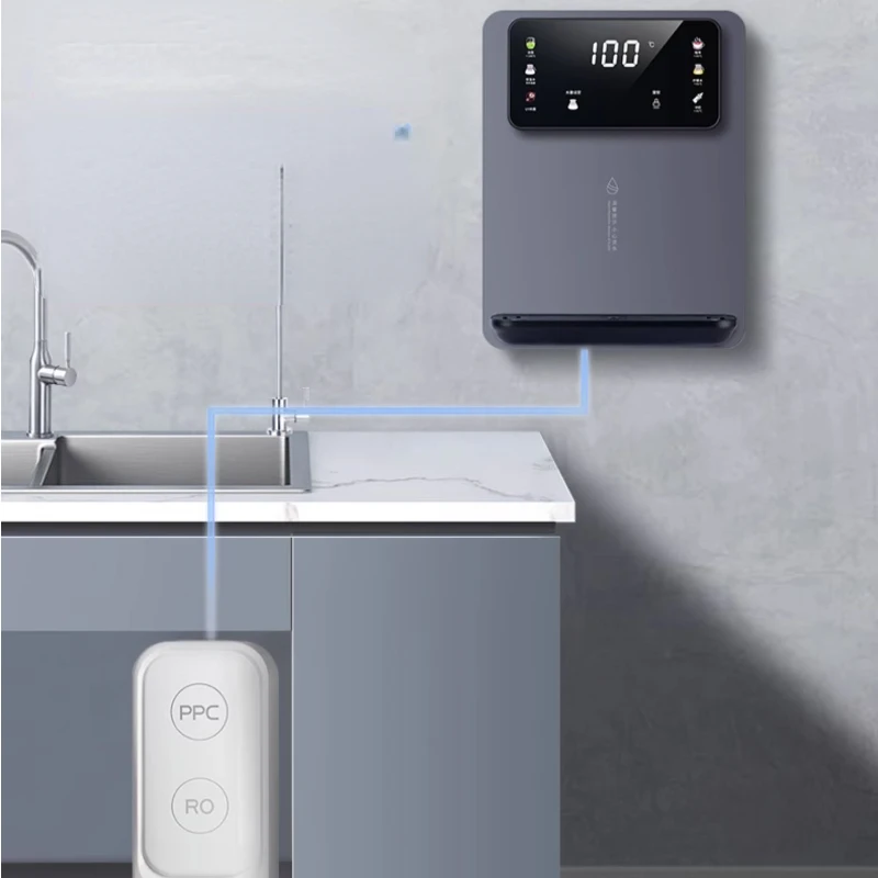 Быстронагревающийся настенный диспенсер для воды с цветным экраном и