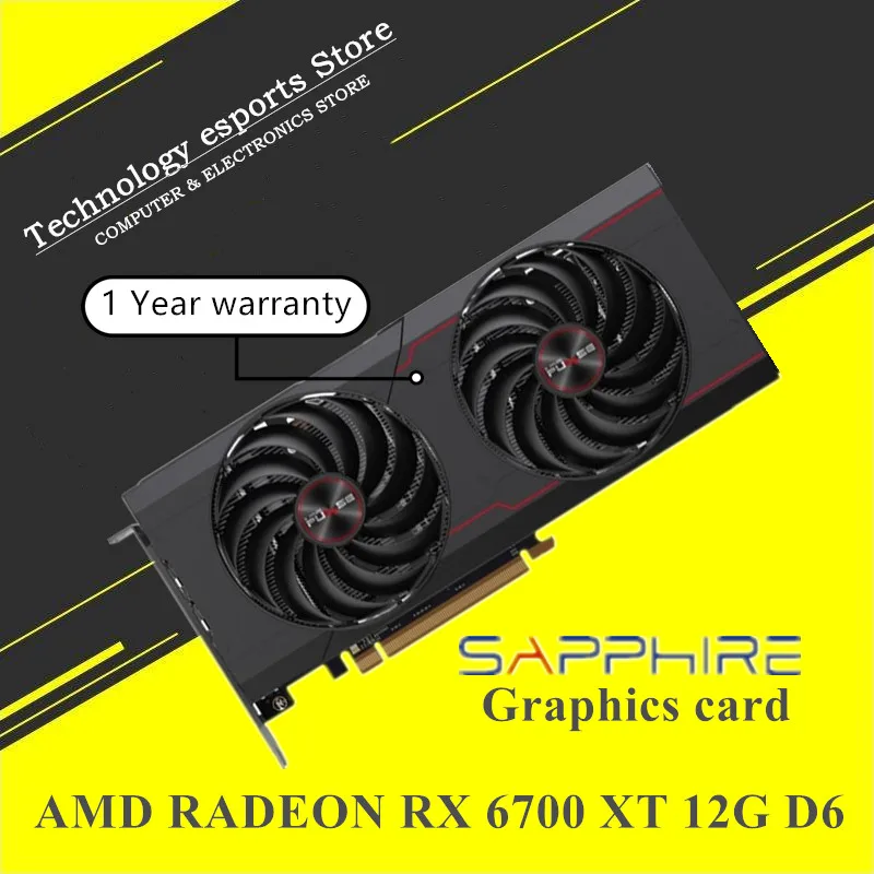 Видеокарта Sapphire AMD Radeon RX 6700XT 12 Гб, графический процессор Pulse  GPU RX6700XT 12 Гб AliExpress