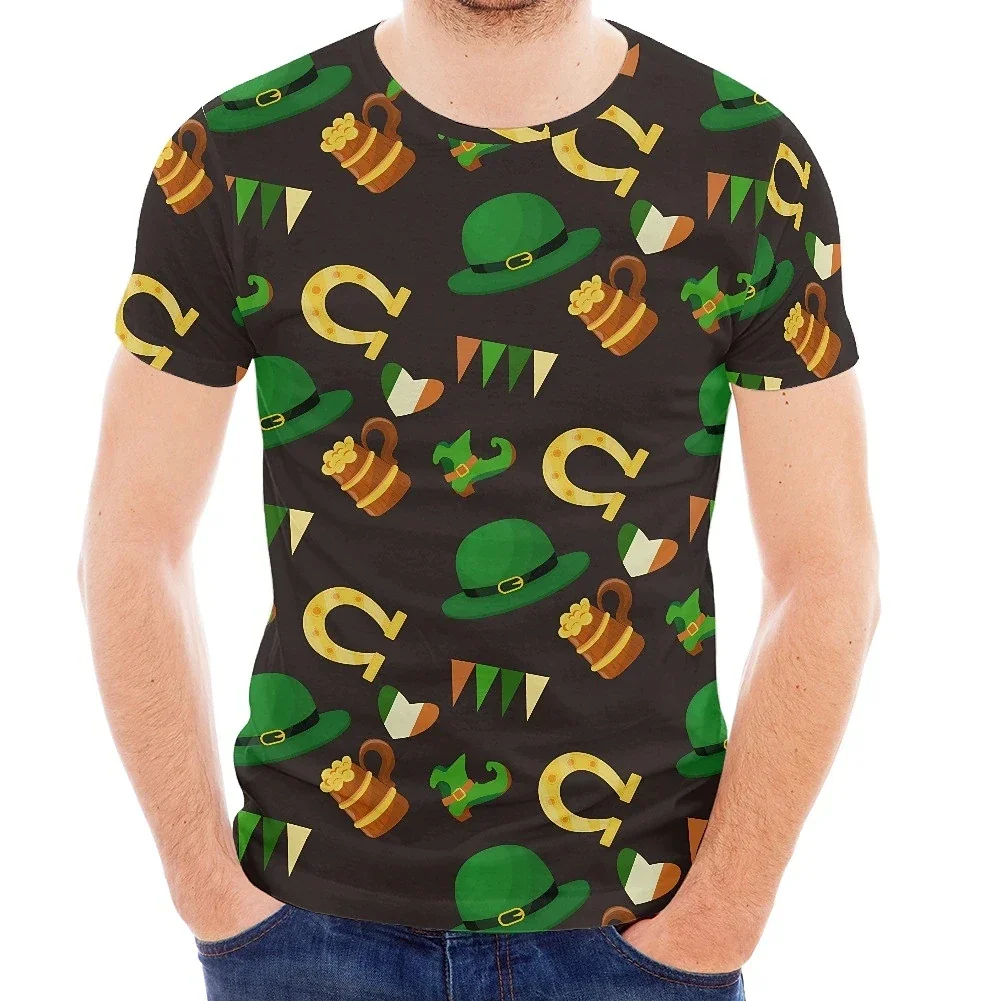 

St. Patrick's Day Shamrock Irish T-shirt Anime Cartoon Anime Graphic T-shirt For Men's Women's Unisex Adults' 3D Print