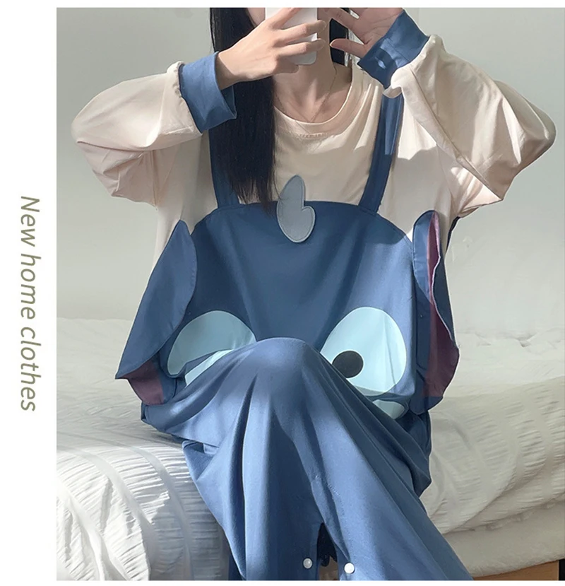 Lady's Summer One-Piece Cartoon Animal Loose And Comfortable Pajamas Polyester Cool Thin Cute Cosplay Sleepwear