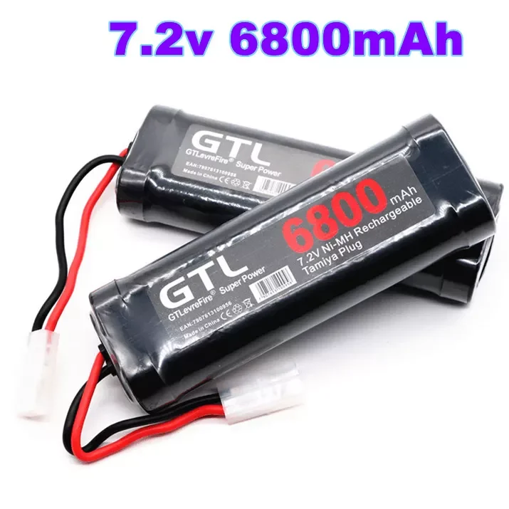 

100%. new Original 7.2V Battery 6800mah NiMH Batteries Pack For RC Car Truck Buggy Boat Tank Ni-Mh Baterias gray supper power