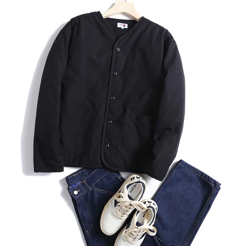 Liushu Same Sle Orders Exported to Japan Foreign Trade Cut the Tag off Goods Autumn and Winter New Product Retro Collarless...