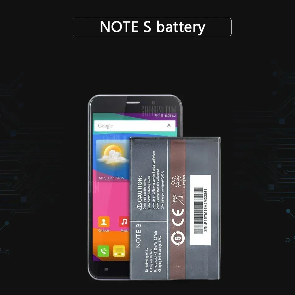 Литий-полимерный аккумулятор для CUBOT NOTE S перезаряжаемые стандартные