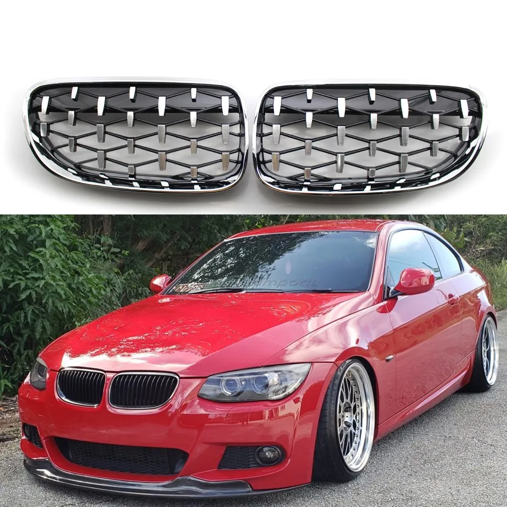 

Car Meteor Chrome Style Front Kidney Grille For BMW E92 E93 LCI 2 Doors 2010 2011 2012 51137254967 51137254968 Car Parts