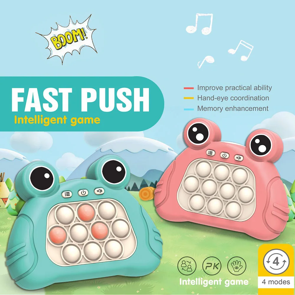 Mole Fighting Game Pop-up Electronic Game Fast Puzzle Push Game Popular Game Electronic Quick Puzzle Push Pressure Reducing Toy