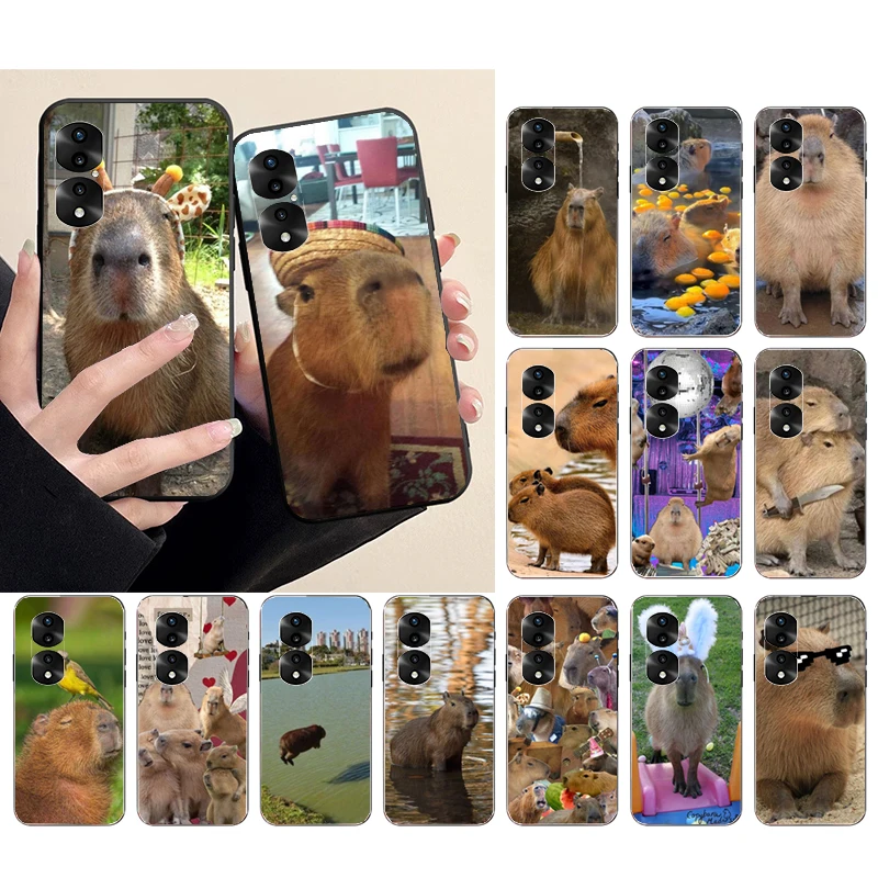 

Cute Animal Capybara Phone Case for Huawei P50 Pro P30 P40 Lite P40Pro P20 lite Mate 50 20Pro 20lite Y6P Y5P Y9A Nova 70 Funda