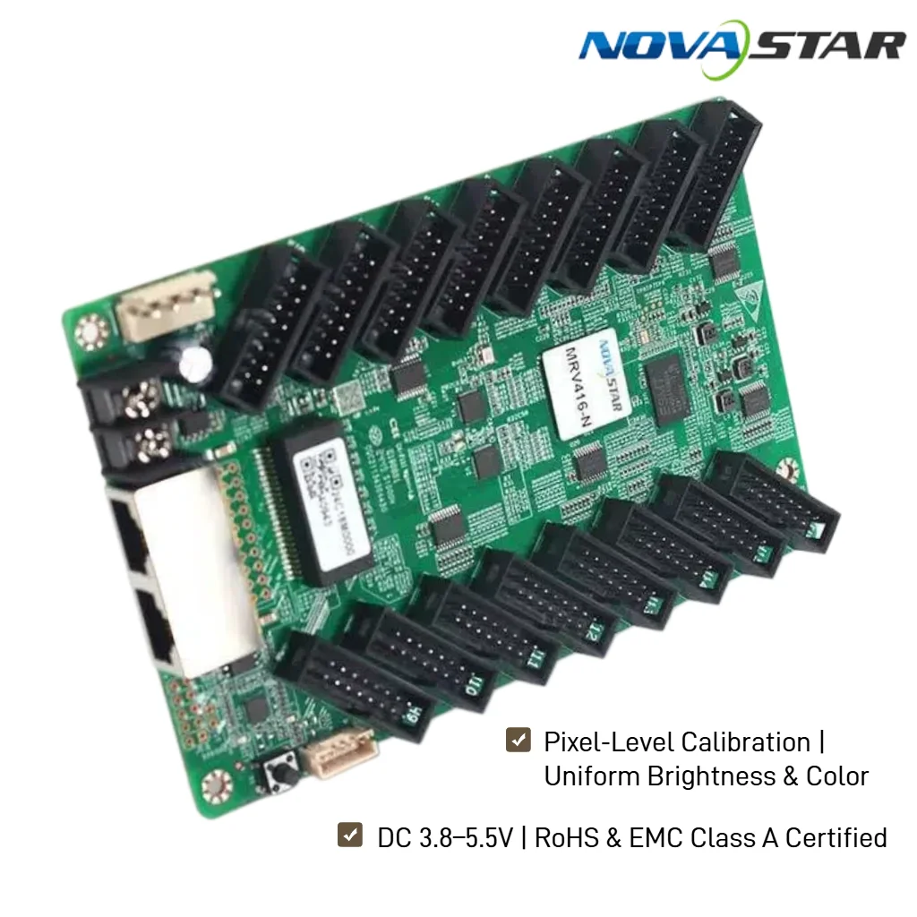 Приемная карта NovaStar MRV416-N для LED-дисплеев с 16 портами HUB75E, поддержка 512×512@60Гц для LED-видеостен (art.: 3920d9ddccd69) - 3920d9ddccd69