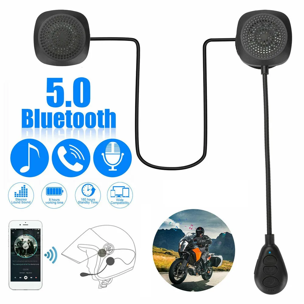 

Motorcycle Helmet Headset Wireless Bluetooth 5.0 Headphone Speaker Hands-Free Call Cycling Moto Helmet Headset