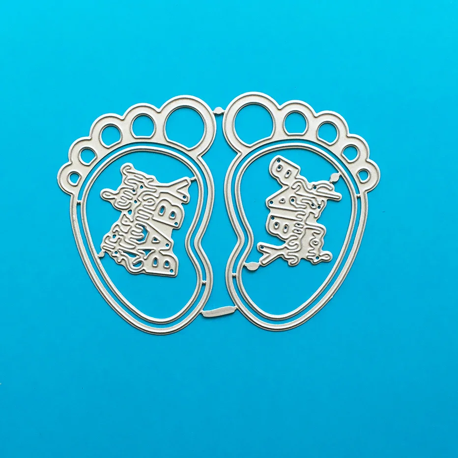 Пара маленьких ножек буквы для скрапбукинга вырезанные штампы оформление сделай