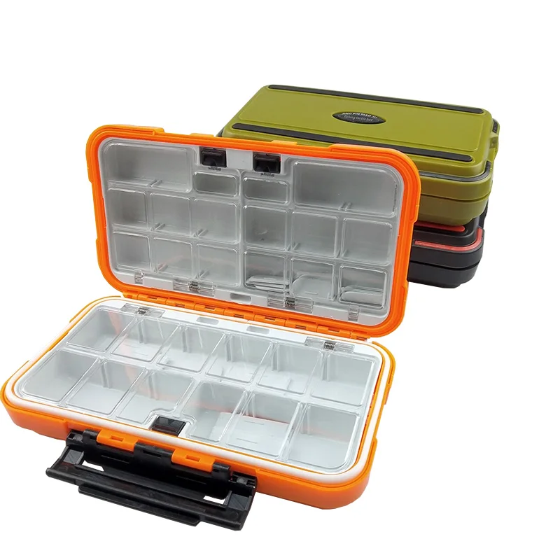 

Fishing Tackle Box Waterproof Double Side Bait Lure Hooks Storage Boxes Carp Fly Fishing Accessories 30 Compartments B366