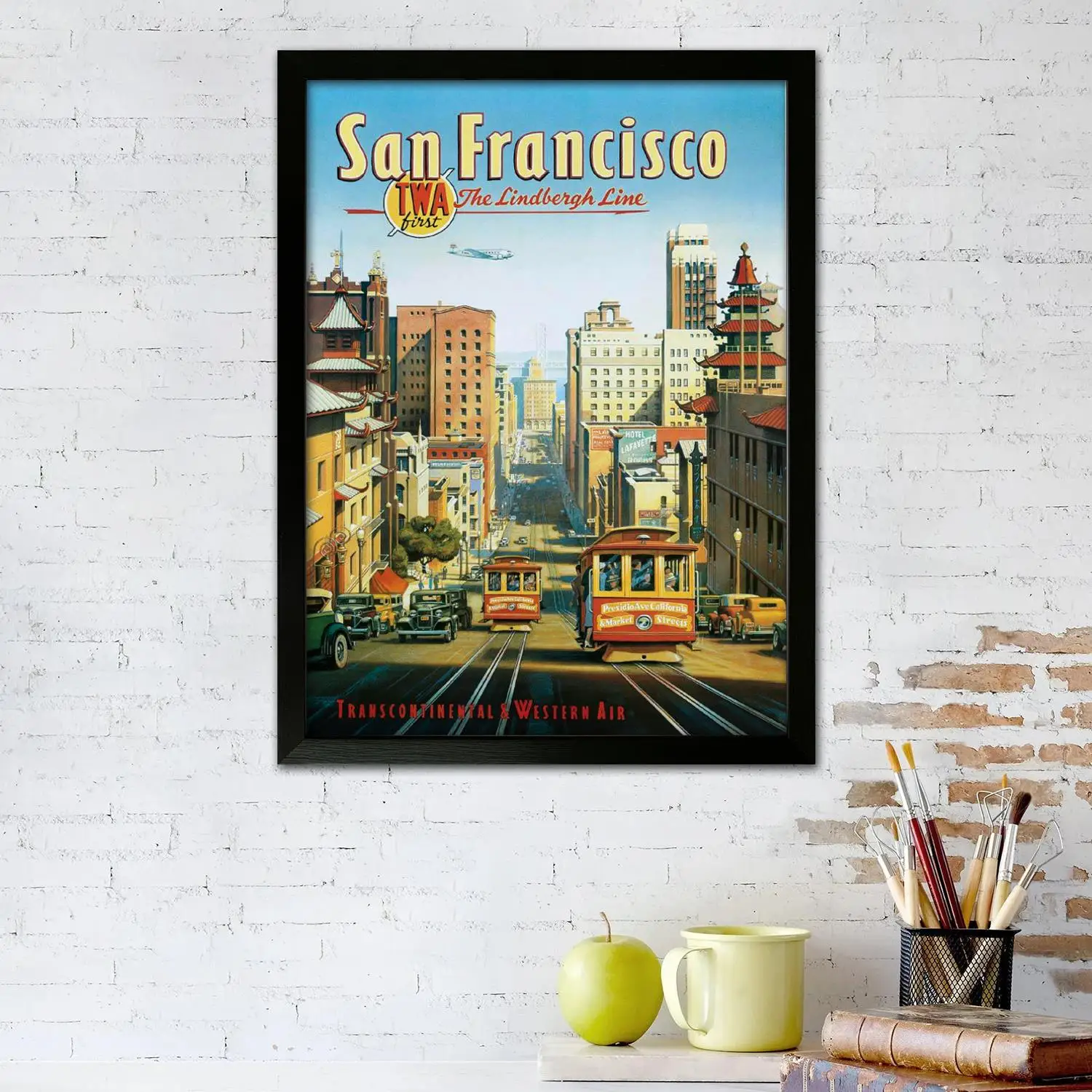 Сан-Франциско Холст Художественный постер и настенное искусство картина с