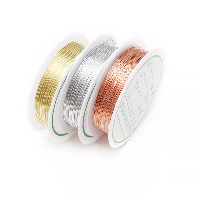 

0.2-1mm Copper Plated Wire for Bracelet Necklace DIY Colorfast Beading Wire Jewelry Cord String for Craft Making