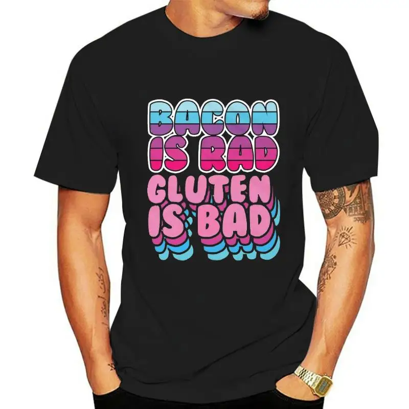 

Мужская классическая футболка Bacon is Rad Gluten is Bad