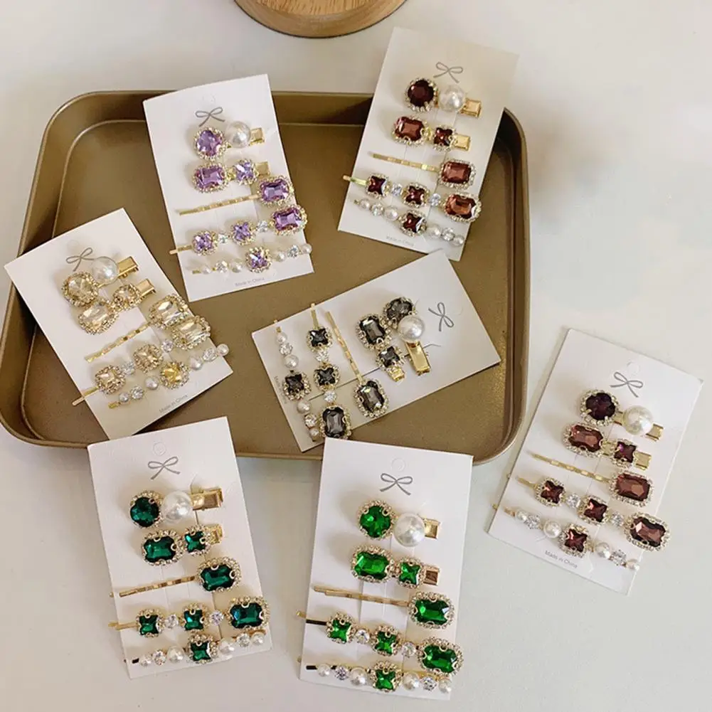 

5Pcs Fashion Rhinestones Women Hair Clip Hair Accessories Hairpins Headdress Charming