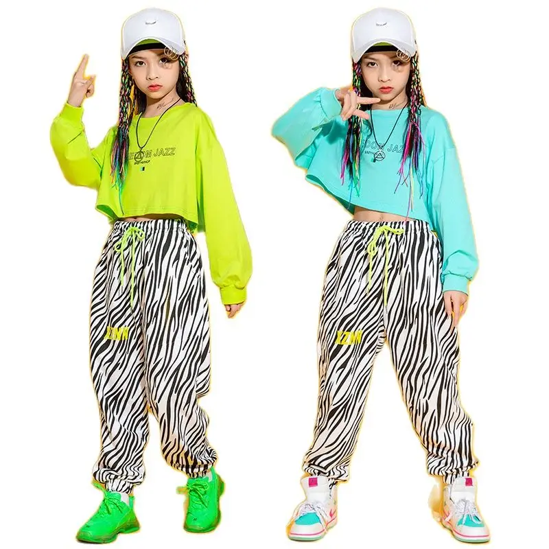 

Children Dance Clothes Teen Girl Fashion Spring Set 2pcs Long Sleeve Top+ Striped Pants Trousers 12 13 14 15 16 Year Girl Wear