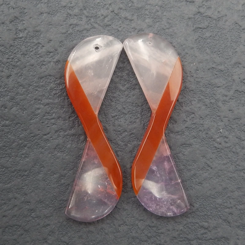 

Натуральный розовый кварц, белый кварц, аметист, красный агат, искусственные бусины, модные женские серьги ювелирные изделия 49x12x4 мм г