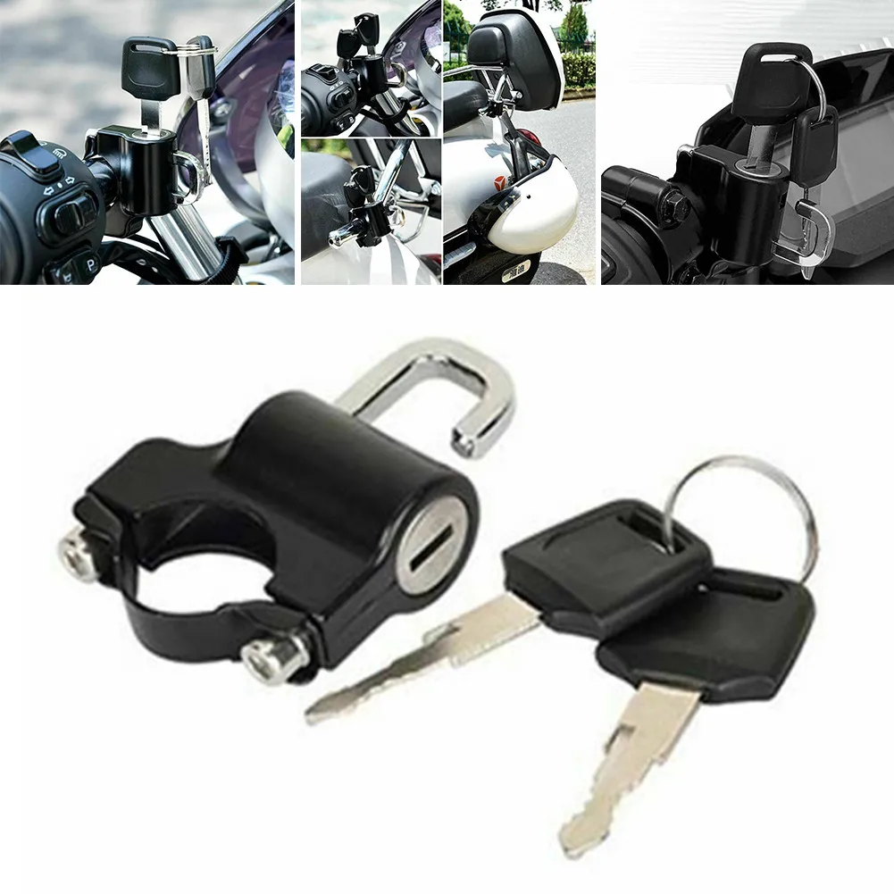 

Durable Brand New Motorbike Dirt Bike Black 2 Keys Helmet Lock Helmet Hook Handlebar Lock Motorcycle Bar Unit Anti-theft Bolts