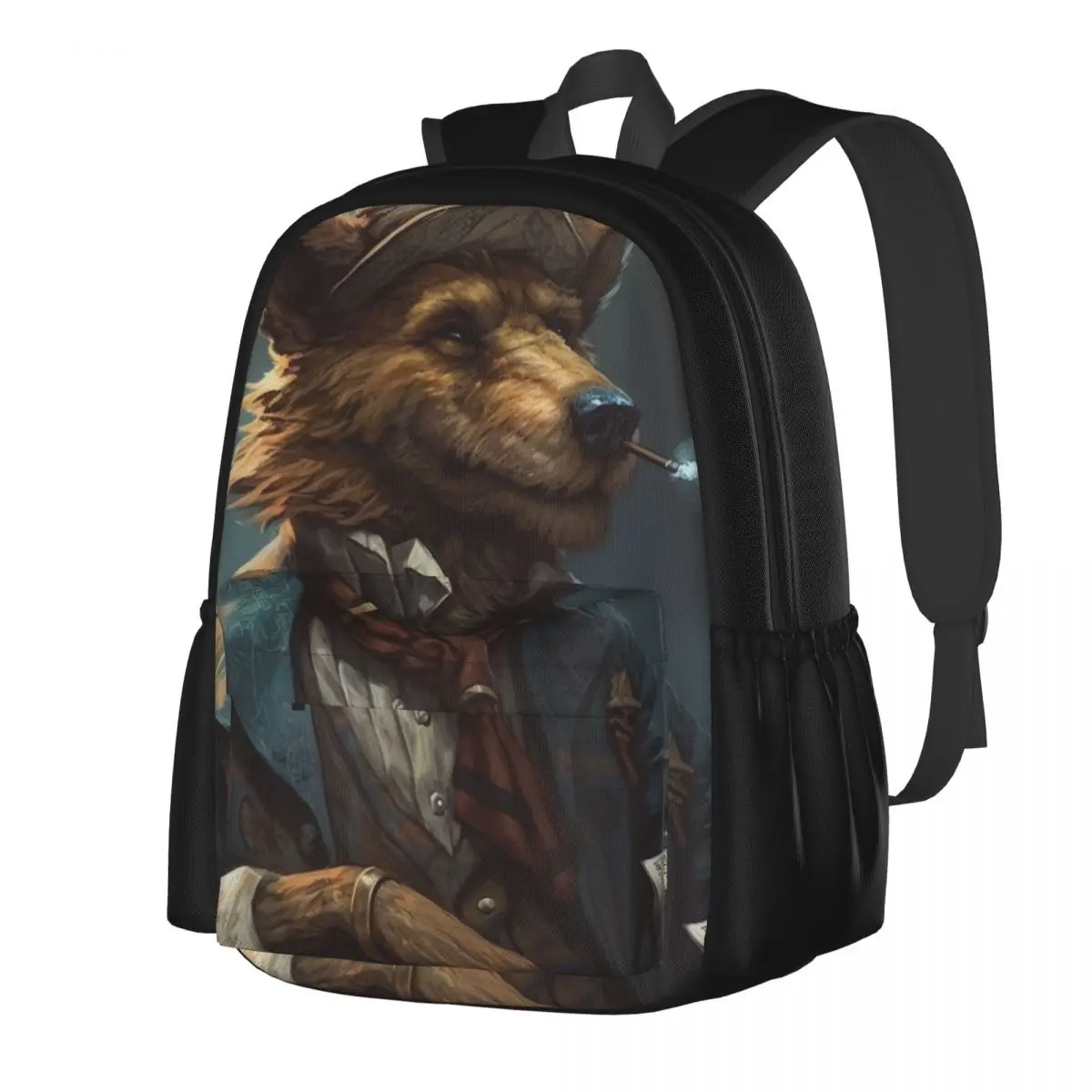 

Dog Backpack Men Gangster-style Godfather Pattern Backpacks Polyester Style High School Bags University High Quality Rucksack