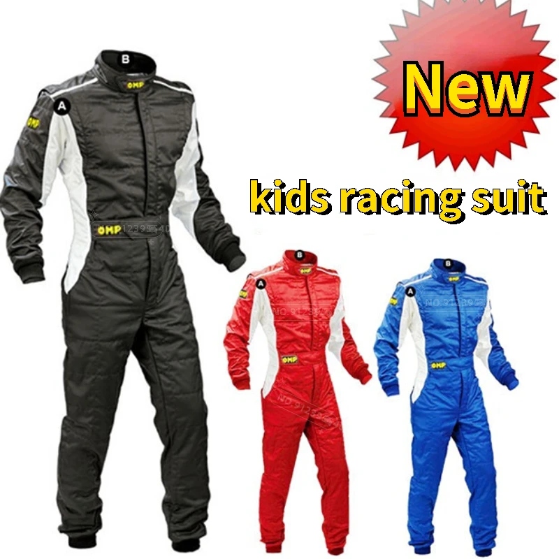 

Fastrider Two Layer Waterproof Kids Karting Suit Car Children Motorcycle Racing Club Exercise Clothing Overalls Stig Suit Moto