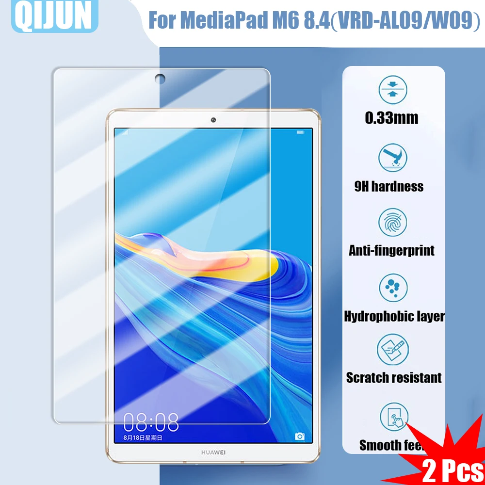 

Tablet Tempered glass film For Huawei MediaPad M6 8.4" Explosion proof and scratch resistant waterpro 2 Pcs for VRD-AL09 VRD-W09