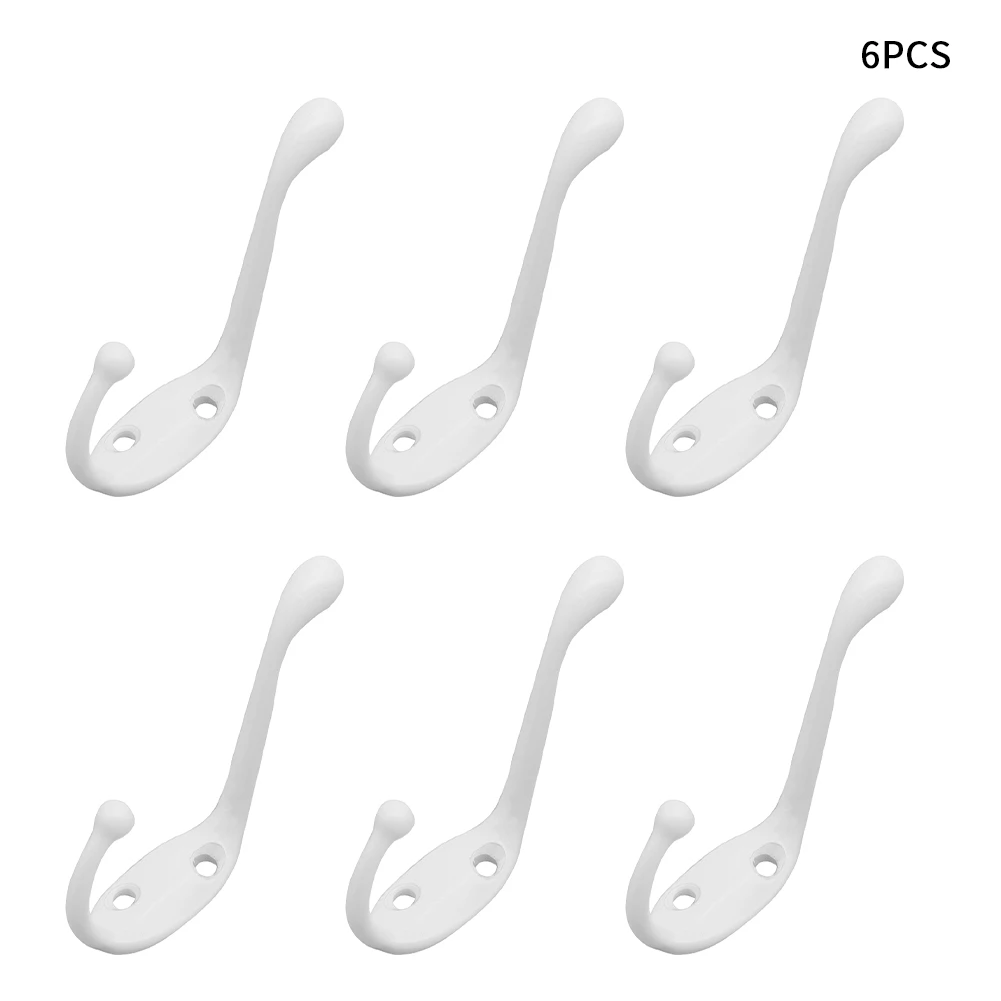 

6pcs Rustic Towel Wall Mounted Bag Robe Hook Home Bathroom Hotel Toilet Bedroom Cup Coat Hat Utility Dual Hanger