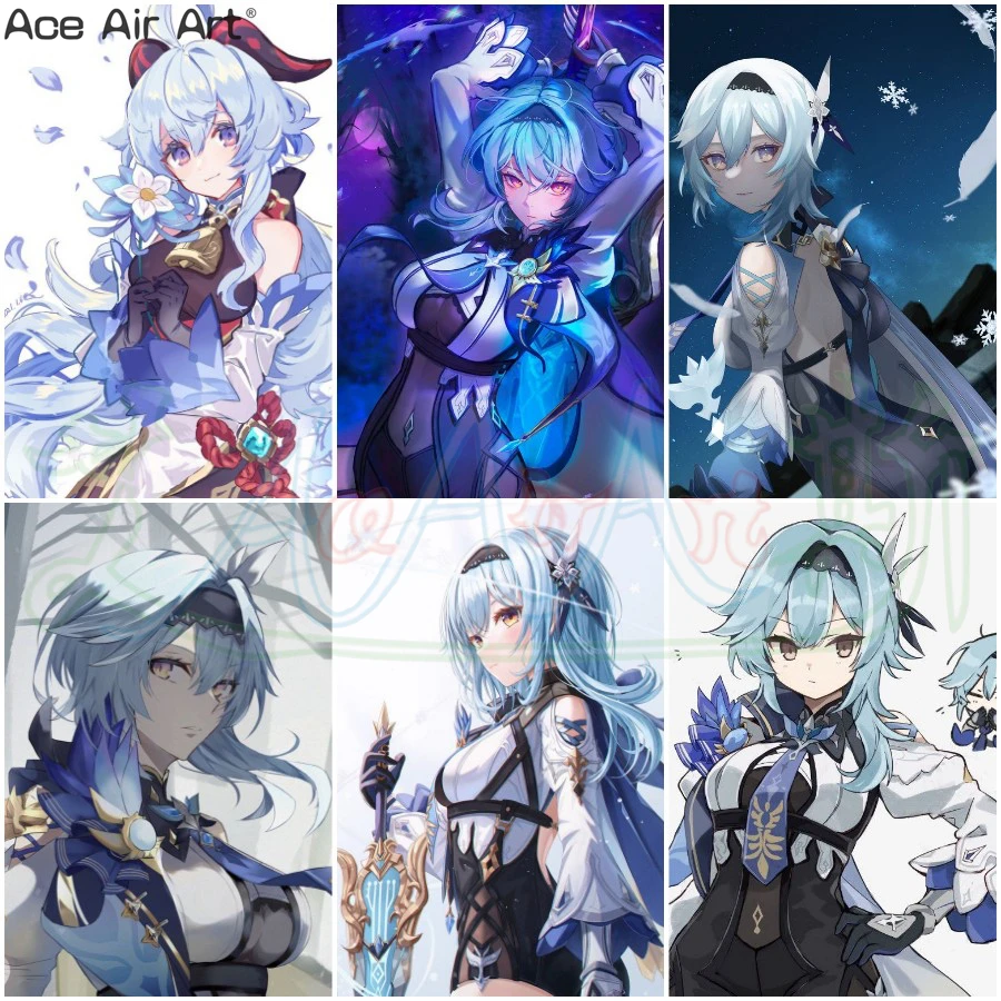 

5D алмазная живопись «сделай сам», игра «Genshin Impact», аниме «youla», ручная работа, мозаика, вышивка крестиком, домашний декор, подарок