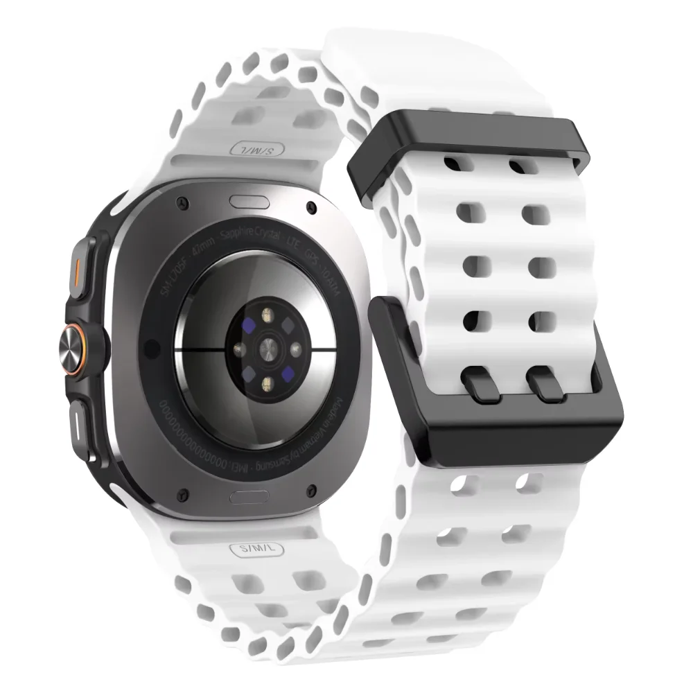 Силиконовый ремешок Ocean для Samsung Galaxy Watch 8 Ultra 47 мм, официальный ремешок для часов, дышащий браслет для Galaxy Watch 7 Ultra Band (art.: 3920d005657a7) - 3920d005657a7